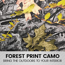 Load image into Gallery viewer, BDK Camo Car Seat Covers Full Set with Camo Car Floor Mats – Complete Interior Protection Set, Realistic Green Forest Camouflage Pattern, Camoflauge Interior Accessories for Auto Truck Van &amp; SUV

