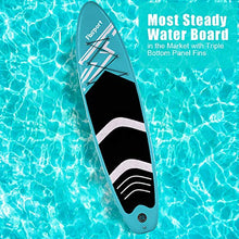Load image into Gallery viewer, FBSPORT 10'6" Premium Inflatable Stand Up Paddle Board, Yoga Board with Durable SUP Accessories &amp; Carry Bag.Wide Stance, Surf Control, Non-Slip Deck, Leash, Paddle and Pump for Youth &amp; Adult
