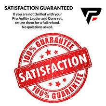 Load image into Gallery viewer, Pro Agility Ladder and Cones - 15 ft Fixed-Rung Speed Ladder with 12 Disc Cones for Soccer, Football, Sports, Exercise, Workout, Footwork Training - Includes 4 Stakes, Heavy Duty Carry Bag (Yellow)
