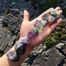 Load image into Gallery viewer, Simurg Raw Fluorite Stone 1lb ''A'' Grade Rainbow Fluorite Rough Crystal - Green Fluorite Rocks for Cabbing, Tumbling, Cutting, Lapidary, Polishing, Reiki Crytsal Healing

