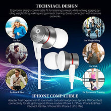 Load image into Gallery viewer, iPhone Headphones for iPhone Earbuds for iPhone in-Ear Lightning Headphones silbyloyoe MFi Certified Lightning Earbuds with Mic Controller Compatible iPhone 11 11 Pro X XS Max XR 7 8 Plus White
