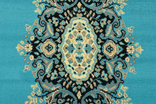 Load image into Gallery viewer, Unique Loom Reza Area Rug, 5' x 8', Turquoise
