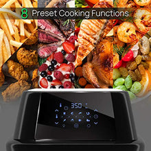 Load image into Gallery viewer, NutriChef PKAIRFR96 1800W High Power Air Fryer Plus Food Dehydrator And Rotisserie Oven Combo-17+ Quart, (L x W x H): 11.8’’ x 9.8’’ x 7.5’’, Black
