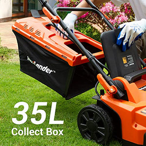 MAXLANDER 40V Cordless Lawn Mower 15 inch Brushless Motor 4.0AH Battery and Charger Included 6 Position Height