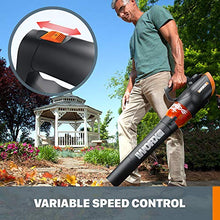 Load image into Gallery viewer, WORX WG520 12 Amp TURBINE 600 Electric Leaf Blower
