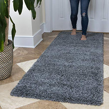 Load image into Gallery viewer, Ottomanson SHG2763-3X8 Solid Shag Rug, 2'7" x 8' Runner, Gray
