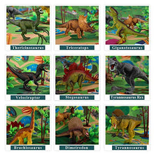 Load image into Gallery viewer, TEMI Dinosaur Toy Figure w/ Activity Play Mat &amp; Trees, Educational Realistic Dinosaur Playset to Create a Dino World Including T-Rex, Triceratops, Velociraptor, Perfect Gifts for Kids, Boys &amp; Girls
