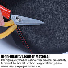 Load image into Gallery viewer, XITER Car Armrest Cover Saver, 1 Pc Center Console Leather Pad Fit for Ford Edge 2015-2021, Central Console Armrest Box Protector Interior Accessories (Black+Red)
