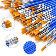 Load image into Gallery viewer, AROIC Paint Brushes Set ,120 pcs Nylon Hair Brushes for Acrylic Oil Watercolor Artist Professional Painting Kits
