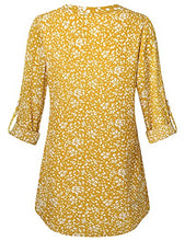 Load image into Gallery viewer, Blouses For Women Plus Size Timeson Casual Shirts Junior Professional Work Clothes Floral Print Wrap Tunics Dress Business V Neck High Low Flowy Tops For Leggings Spring Summer Flower Chiffon Top XX-L
