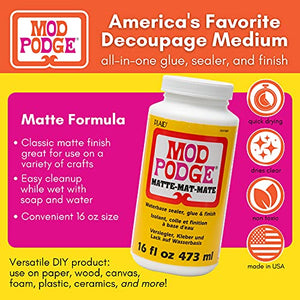Mod Podge CS11302 Waterbase Sealer, Glue and Finish, 16 oz, Matte