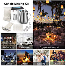 Load image into Gallery viewer, Candle Making Kit Supplies, Soy Wax DIY Candle Craft Tools Including Candle Make Pouring Pot, Candle Wicks, Wicks Sticker, 3-Hole Candle Wicks Holder, Natural Soy Wax and Spoon
