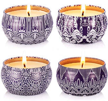 Load image into Gallery viewer, Hausware Scented Candles Set of 4 Pack,4X4.4 oz Vanilla Lavender Lemon Apple &amp;Cinnamon,Candle Scented for Gift Set, Birthday,Father&#39;s Day &amp; Mother&#39;s Day
