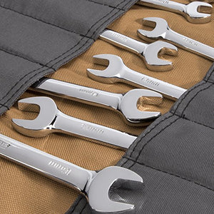 Dickies Large Wrench/Screwdriver Organizer Roll for Mechanics, 23 Tool Pockets, Durable Canvas Construction, 26 in. x 14.25 in. Unrolled, Grey/Tan