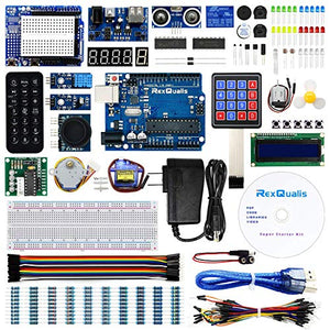 REXQualis Super Starter Kit Compatible with Arduino IDE and 4PCS Breadboard Kit
