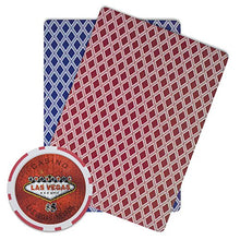 Load image into Gallery viewer, Brybelly Las Vegas Casino Poker Chip Heavyweight 14-Gram Clay Composite – Pack of 50 ($5 Red)
