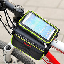 Load image into Gallery viewer, DRUnKQUEEn Waterpoof Frame Front Tube Pannier Bike Bicycle Cycling Saddle Bag Biking Gear with Detachable Cellphone Case Touchscreen Pouch Holder &amp; Reflective Stripe
