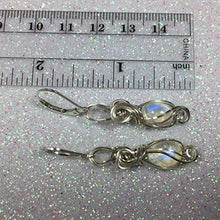 Load image into Gallery viewer, Moonstone Earrings 925 Sterling Silver - Rainbow Moonstone for Women or Men Jewelry, Elegant Gift Box, Exact Gems in Picture, Rocks2Rings 8S2-7 ZP

