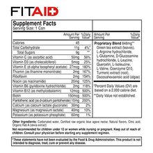 Load image into Gallery viewer, FITAID Recovery Blend | 100% Clean &amp; Paleo Friendly | No Artificial Colors, Flavors or Sweeteners | BCAAs, L-Glutamine, L-Arginine, Omega 3s, 12 Fl Oz (Pack of 24)
