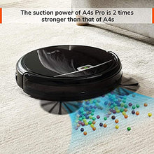 Load image into Gallery viewer, ILIFE A4s Pro Robot Vacuum Cleaner, 2000Pa Max, ElectroWall, Quiet, Automatic Self-Charging Robotic Vacuum Cleaner, Cleans Hard Floor to Medium Carpets, Black

