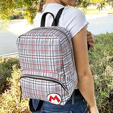 Load image into Gallery viewer, Controller Gear Super Mario - Mario Plaid - Small Backpack for Women, Girl's Cute Mini Bookbag Purse, Travel Bag for Nintendo Switch Console &amp; Accessories - Nintendo Switch
