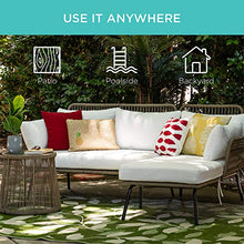 Load image into Gallery viewer, Best Choice Products Outdoor Rope Woven Sectional Patio Furniture L-Shaped Conversation Sofa Set w/Cushions, Side Table
