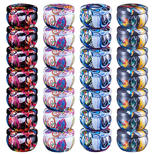 Ahyiyou DIY Candle Tins 7 Color 28 Piece, Round Containers with Lids& Cotton Wicks for Candle Making, Arts & Crafts, Storage & More