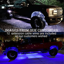 Load image into Gallery viewer, JIMJOY RGB LED Rock Lights,14 Pods Waterproof Multicolor Chasing Neon Underglow Music Lighting Kit with APP&amp;RF Control for Car Truck ATV UTV SUV
