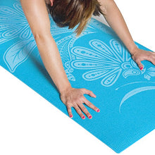 Load image into Gallery viewer, Tone Fitness Yoga Mat with Floral Pattern, Teal
