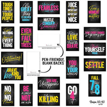 Load image into Gallery viewer, 86 Motivational, Inspirational, Positive Affirmation, Encouragement, Gratitude, Appreciation, Mindfulness, Quotes &amp; Kindness Chalkboard Mini Note Cards by Tiny Love Cards - Business Card Size (Vol.3)
