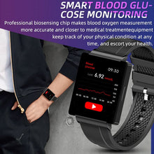 Load image into Gallery viewer, OYG 1.85" Smart Watch with NFC Function 20 Workout Modes, IP68 Waterproof Fitness Tracker with Heart Rate Blood Glucose Blood Pressure Blood Oxygen Spo2 Sleep Monitor for Android iOS

