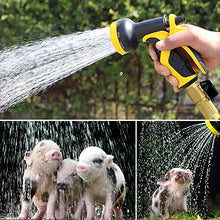 Load image into Gallery viewer, 50ft Garden Hose Expandable Water Hose, 3/4” Solid Brass Fittings &amp; 9 Function Spray Nozzle &amp; Extra Strength Fabric 3-Layers Latex Core, Lightweight Flexible Pocket Hoses for Lawn Plants Car Washing
