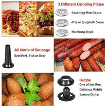 Load image into Gallery viewer, Electric Meat Grinder, Aobosi 3-IN-1 Meat Mincer &amp; Sausage Stuffer,【1200W Max】Sausage &amp; Kubbe Kits Included, 3 Grinding Plates,Dual Safety Switch, Stainless Steel Housing
