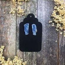 Load image into Gallery viewer, Raw Blue Kyanite Earrings, Rustic Earrings
