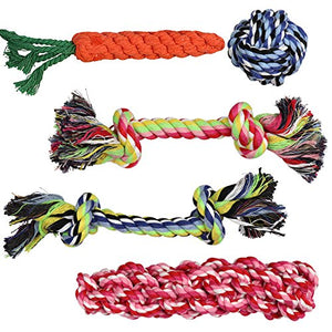 Pacific Pups Products supporting pacificpuprescue.com dog rope toys for aggressive chewers-set of 11 nearly indestructible dog toys-bonus giraffe rope toys-benefits non profit dog rescue.