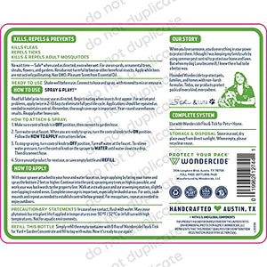 Wondercide - Ready to Use Flea, Tick, and Mosquito Yard Spray with Natural Essential Oils – Mosquito and Insect Killer, Treatment, and Repellent - Plant-Based - Safe for Pets, Plants, Kids - 32 oz