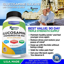 Load image into Gallery viewer, Glucosamine Sulfate + Chondroitin + MSM - 450 Capsules (90 Day Supply) - (Buy 2, Save 15%) 1500mg, 1200mg, 2000mg per Serving - Back, Knee Pain Relief
