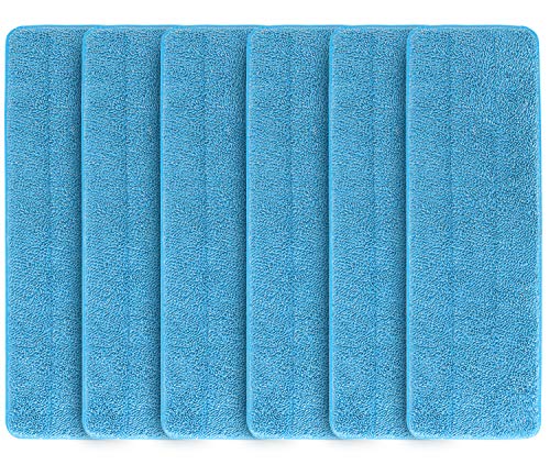 6 Pack Microfiber Spray Mop Replacement Heads for Wet/Dry Mops, Reveal Mop Pads,Reusable Mop Pads Refills Compatible with Bona Floor Care System