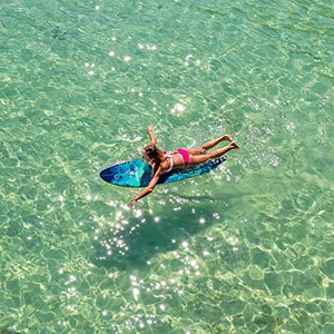 Wavestorm -Soft Top Foam 5'6" Surfboard/Fish Swallow Tail Surfboard for Beginners and All Surfing Levels Youth Complete Set Includes Leash and Multiple Fins, Blue Marble, (AZ22-WSSW560-BLU)