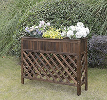 Load image into Gallery viewer, Convenience Concepts Planters &amp; Potts Large Raised Patio Planter, Weathered Cedar
