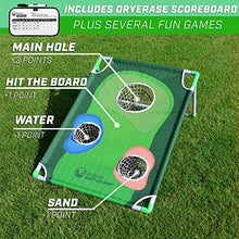 Load image into Gallery viewer, GoSports BattleChip Backyard Golf Cornhole Game, Includes Chipping Target, 16 Foam Balls, Hitting Mat and Carrying Case
