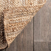 Load image into Gallery viewer, nuLOOM Rigo Hand Woven Farmhouse Jute Area Rug, 8' x 10', Natural
