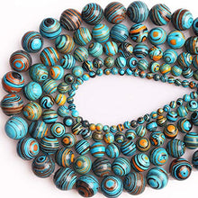Load image into Gallery viewer, 6mm Natural Blue Malachite Beads Gemstone Beads for DIY Jewelry Making 1 Strand/Bag (6mm, Blue Malachite)
