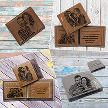 Load image into Gallery viewer, Custom Engraved Wallet,Personalized Photo RFID Wallets for Men,Husband,Dad,Son,Personalized Gifts
