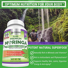 Load image into Gallery viewer, Moringa Oleifera 180 Capsules – 100% Pure Leaf Powder - Max 1000mg Per Serving - Complete Green Superfood Supplement - Full 3 Month Supply - Pure Miracle Tree Moringa Super Greens Powder Vegan Caps
