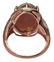 Load image into Gallery viewer, Carillon Chocolate Moonstone Natural Gemstone Oval Shape 14K Rose Gold Ring For Women for Men | Size: 4 to 10
