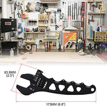 Load image into Gallery viewer, PTNHZ Adjustable Lightweight Aluminum AN3-AN12 Wrench hose Fitting tool spanner (Black)
