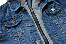 Load image into Gallery viewer, Banibear Toddler Boys Hooded Denim Jacket Coat Kids Children Zipper Windproof Hoodie Outerwear, Blue, Size 4-5 Years(Tag110)
