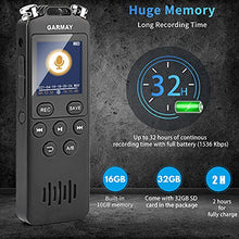 Load image into Gallery viewer, GARMAY Digital Voice Recorder 2022 Upgraded 48GB 1536KBPS 3343Hours Recording Capacity 32Hours Battery Time Activated Recorder with Noise Reduction Audio Recorder with Playback for Meeting Lecture
