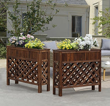 Load image into Gallery viewer, Convenience Concepts Planters &amp; Potts Large Raised Patio Planter, Weathered Cedar
